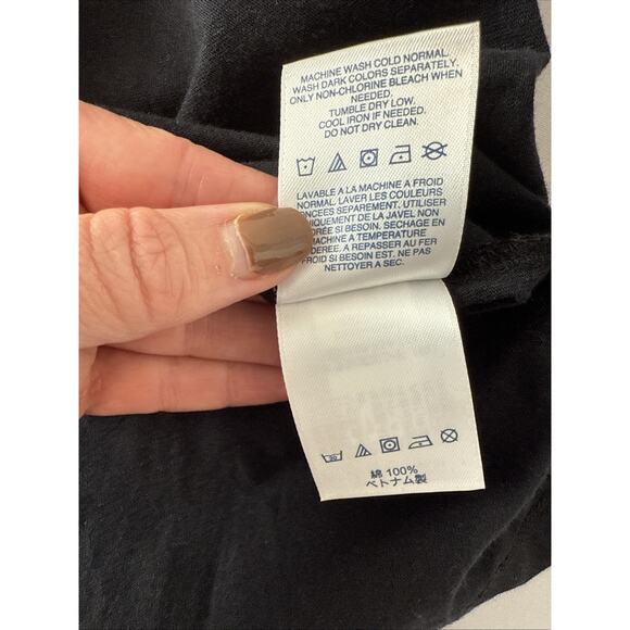 Lands End Women's S Boho Embroidered V Neck Stretch Sleeveless Dress Pockets Blk - Picture 8 of 10